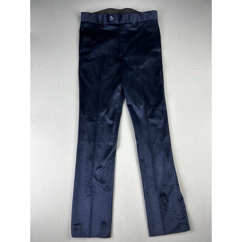 Isaac Mizrahi‎ Boys 14 SLIM Blue Velvet Suit Jacket & Pants NEW With Tags (Read) - Picture 12 of 16